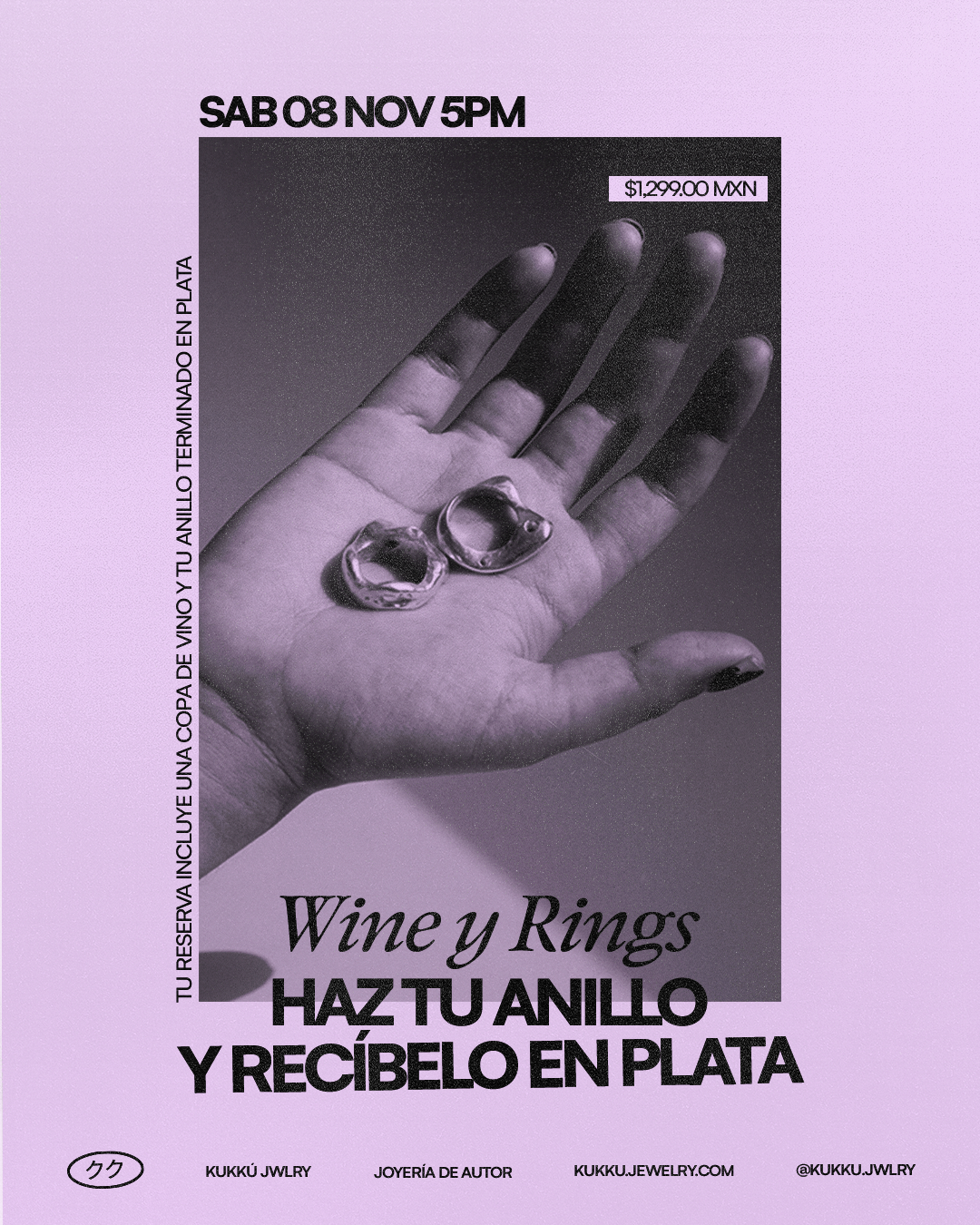 Taller de Joyería Recreativa - Wine & Rings 08 Noviembre