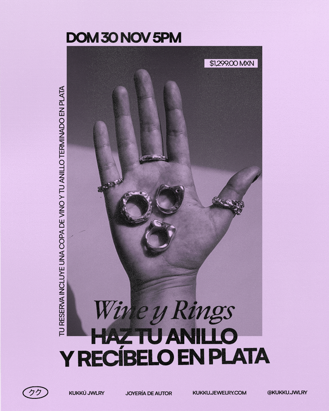 Taller de Joyería Recreativa - Wine & Rings 30 Noviembre