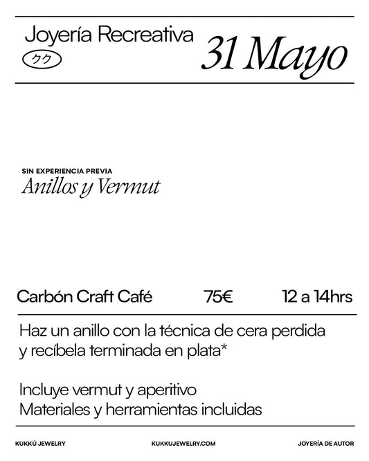 Anillos y Vermut - Taller de joyería recreativa en Barcelona