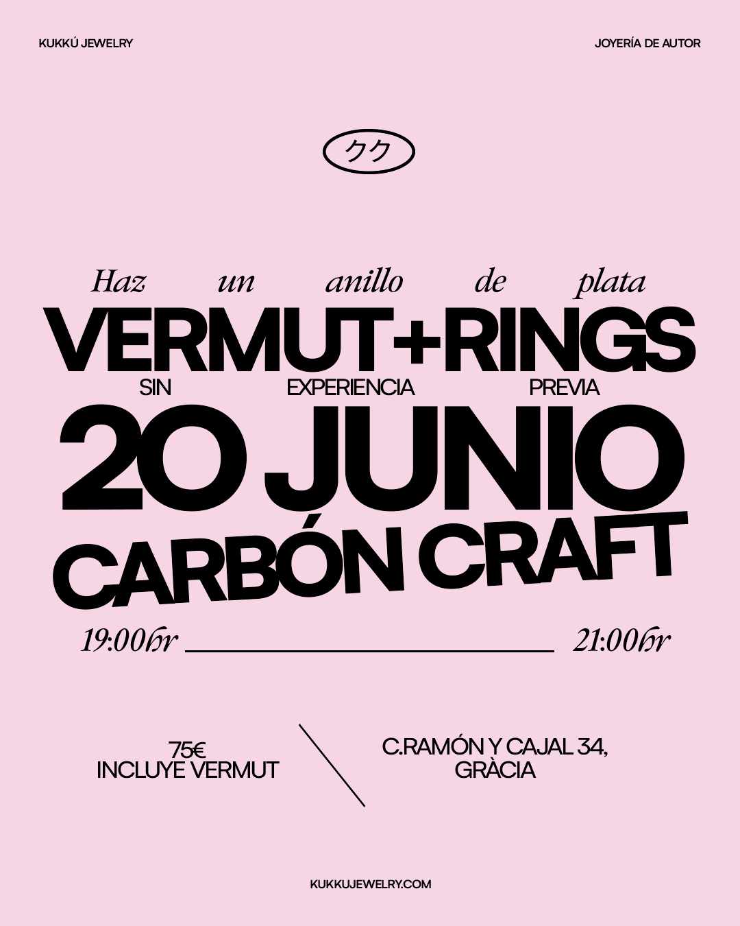 Anillos y Vermut - Taller de joyería recreativa en Barcelona